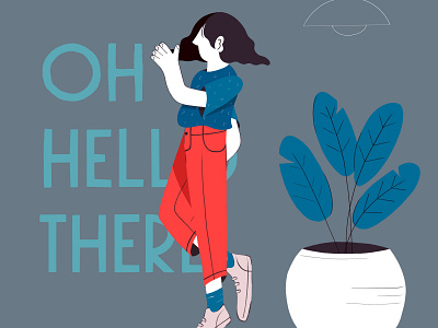 Hello design flat design hand drawing illustration illustration art minimalist modern pro create procreate simple