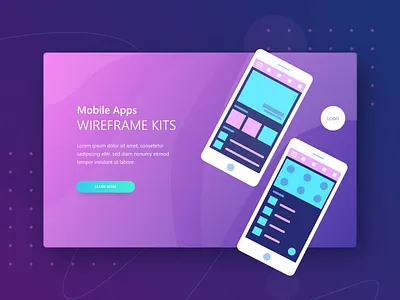 Ui Kit App Landing Page Theplate Mockup 1 Mobile Appsw freebie gradient iphone kitap landing design mobile page purple ui ux web website