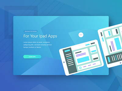 Ui Kit App Landing Page Theplate Mockup 1 For Your Ipad app blue freebie gradient hero kit landing mockup modern tablet web website