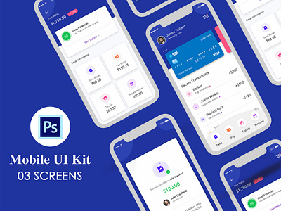 New Digital Bank App UI Kit android app booking app flight booking app food app food delivery app free psd ios login mobile app mobile psd mobile ui psd profile psd register template ui user profile website