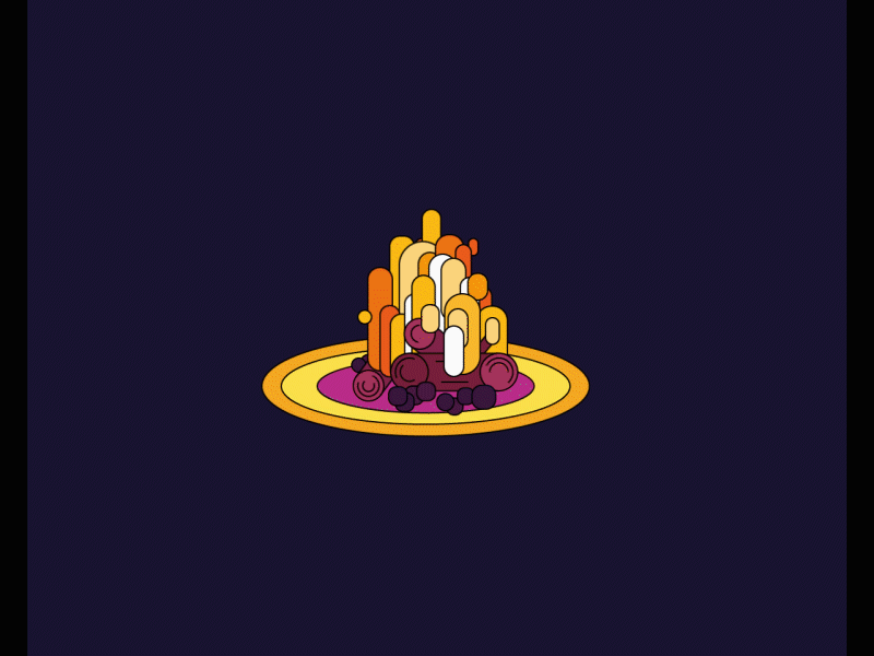 Flat fireplace fire fireplace flat flat animation flat design gif lineart motion