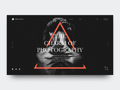 The Charm of Photography design ps，sketch ui web