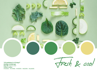 Design Challenge - 42 palettes in 42 days | Day 26 42 42 days 42 palettes 42 palettes in 42 days adobe illustrator cc color palette colour palette daily challenge design challenge designchallenge dribbble design challenge free resource fresh green mint green yellow