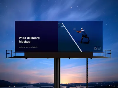 PSD Wide Billboard Mockup free free download free mockup free psd freebie mockup mockup download psd download psd mockup