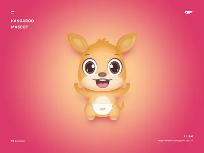 Kangaroo mascot brand cartoon design illustration kangaroo logo mascot