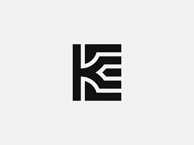 KE Logo brandmark lettermark logo minimal logo monogram logo simple logo