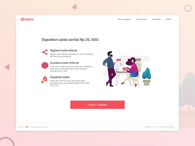 Referrals Landing Page desktop grid landing page referral simple ui user experience user interface website