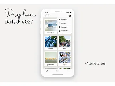 DailyUI#027 "Dropdown" 027 app dailyui dailyui 027 dailyui challenge dailyuichallenge drop down drop down menu photo photo app sketch ui ux
