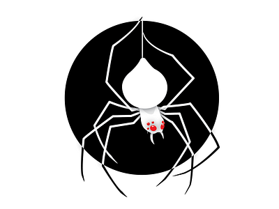 Spider Illustration arachnid arachnophobia black and white halloween illustration illustrator red scary spider spooky vector