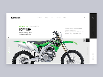 Kawasaki banner design bike bike ride colors design designer hero design home page kawasaki landing page minimal design motorcycle pakistan slider template theme typography ui designer web design website