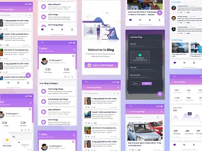 Google Blog App UI kit