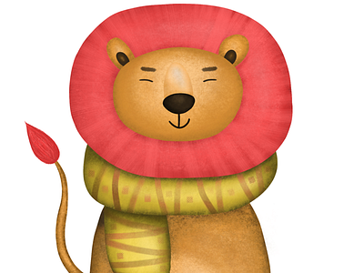 Procreate lion applepencil character digital illustration ipad kids illustration lion procreate