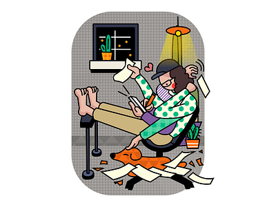 要努力工作哦 design illustration