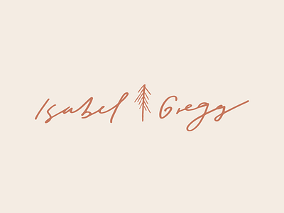 Hand Lettered Logo Design - Isabel Gregg branding design flat hand lettered logo hand lettering illustration lettering logo minimal modern calligraphy typography vector