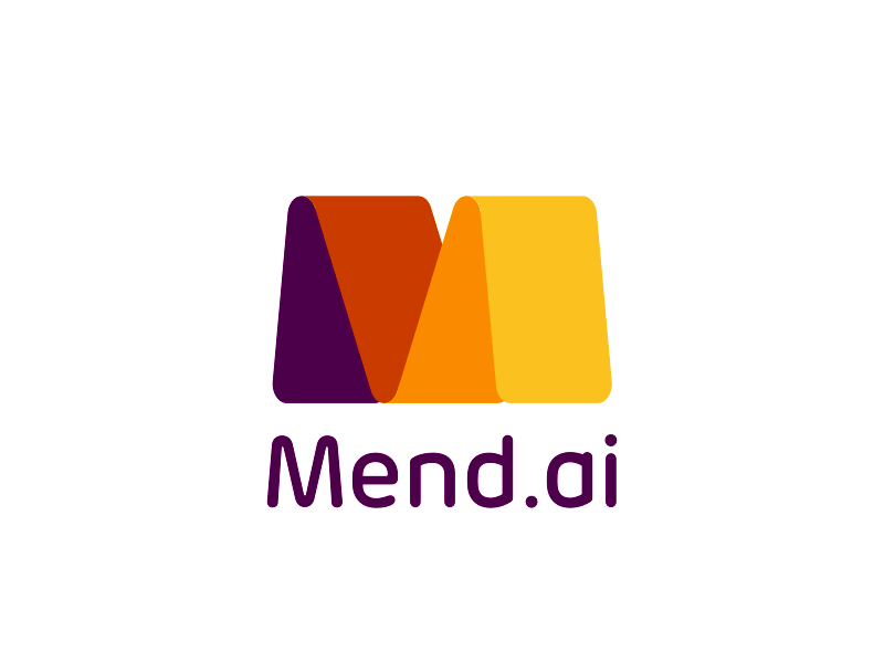 Mend.ai, logo design for medical artificial intelligence ai artificial intelligence cure doctor flat 2d geometric folded letter mark monogram logo logo design m medical medicine research study treatment vector icon mark symbol