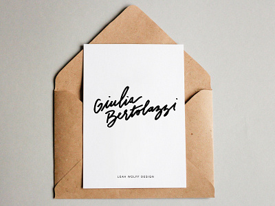 Hand Lettered Logo Design - Giulia Bertolazzi branding design hand lettered logo hand lettering illustration lettering logo minimal modern calligraphy typography vector