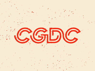 CGDC Logotype acronym balance cgdc logo logotype printmaking red texture thick lines typography vector