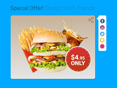 Just finished my 10th design for #dailyui #010 Social Share adobe illustrator creative design dailyui dribble facebook instagram share snapchat social media social share social share button twitter ui