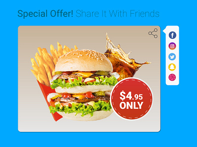 Just finished my 10th design for #dailyui #010 Social Share adobe illustrator creative design dailyui dribble facebook instagram share snapchat social media social share social share button twitter ui