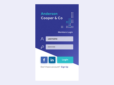 iOS Login for Corporate Portal behance design dribbble facebook flatui invision ios linkedin login sketch ui ux