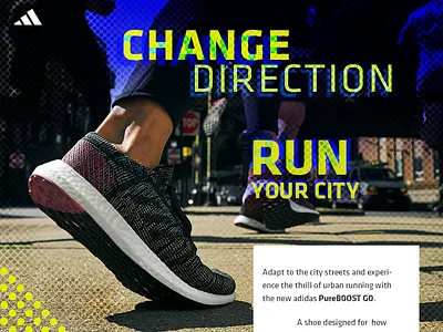 adidas Pureboost GO concept webdesign shoe grunge adidas