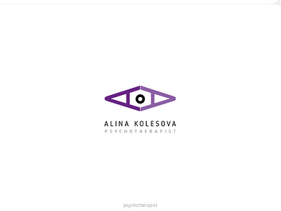 Alina Kolesova Psychotherapist branding design logo vector