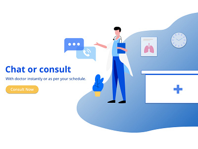 Virtual Consultation chat consultation doctor doctor appointment illistration minimal art telehealth virtual assistant