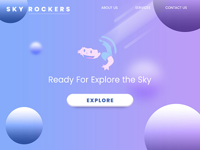 Sky Rockers Landing Page creative explore gradiant landing page