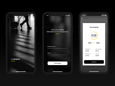 Airport Navigation App Concept 1 (Figma) airport app design tool figma interaction design ios maps mobile navigation ux ux ui