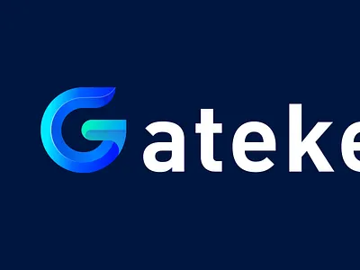 logo for gatekeeper blue branding design g gradient icon illustration logo typography ui ux