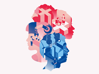 Future of Work flat illustration