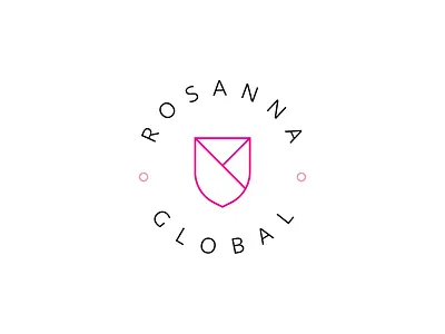 Rosanna Global Brand Identity brand brand identity emblem identity logo logomark pink rosanna global rose