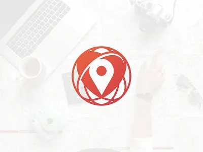 Love Travel Logo Concept circles design heart location pin logo love lovetotravel minimal passion pin travel travel agency