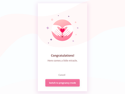 Pregnancy app design app design detail page flash message pregnancy pregnant success success message ui