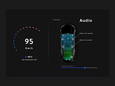 Daily UI Challenge #034 - Car Interface app car app dailyui design gradient color ui ux