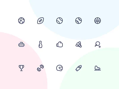 Jollycons - Sports - Icon Set design system icon set icons jollycons outline rounded vector