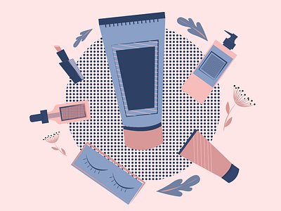 Girl Stuff colors cosmetics cosmetology design girl illustration pink