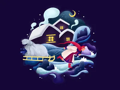 The Night Before Christmas design draw graphics illustration vector