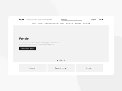 Kurek ➞ e-commerce website wireframe desktop ui website website concept wireframe