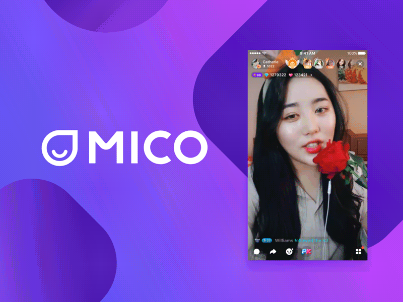 Mico live PK function animation app design illustration ui ux