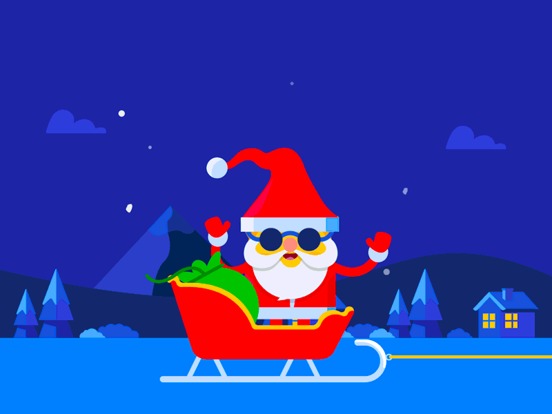 Santa's Sleigh Ride christmas gif jotform new year podo ride santa santa animation sleigh snow