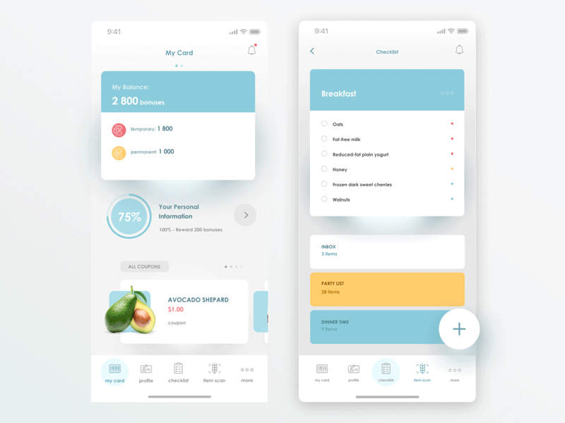 Dribbble Concept for a Retail App (Loyalty Program) affiliate program animation app design loyalty program retail retail app retail design retailers ui ux