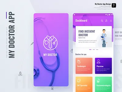 My Doctor App book book doctor color theme doctor find healthcare hospital medical app patient ui ui ux design