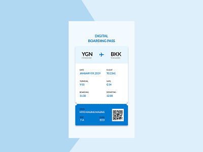 Daily UI Day 024 100 day ui design challenge boarding pass dailyui