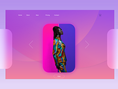 Fashion Store flat gradien landing landing page ui web web design