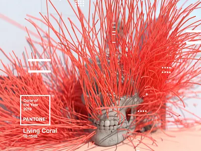 Pantone Color of the Year 2019 | Living Coral animation cinema4d coy2019 design livingcoral motion octane pantone skull type web website x particles