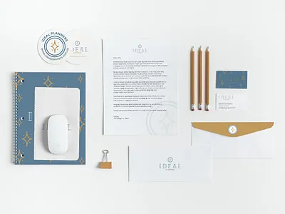 Ideal Planners Stationary branding logo logo design stationary wedding