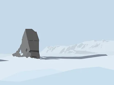 Hoth art geometric illustration simplistic vector