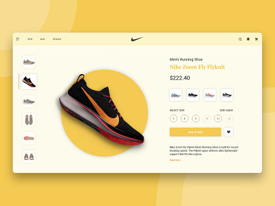 Nike Online Store 2019 layout minimal online shop online store shoe store ui shoes store store design store ui design ui ui ux ui ux web layout yello