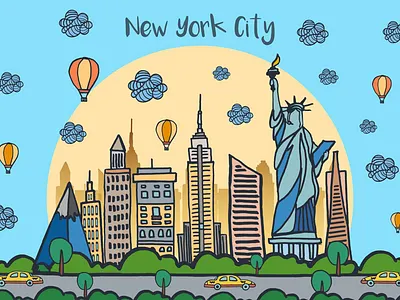 New York City Vector Free Illustration city free freebie illustration new york vector
